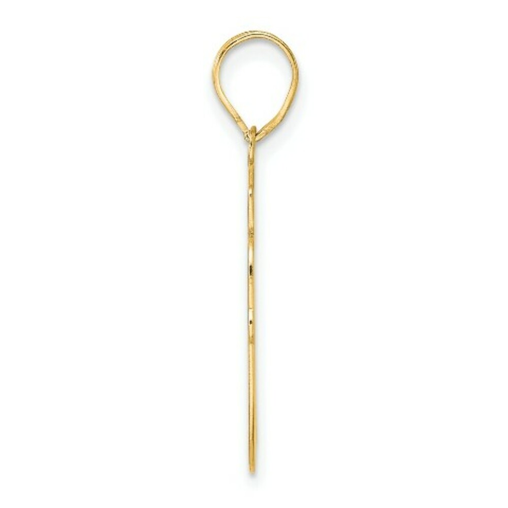 14K Yellow Gold Polished Script Number 90 Pendant