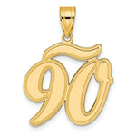 Load image into Gallery viewer, 14K Yellow Gold Polished Script Number 90 Pendant
