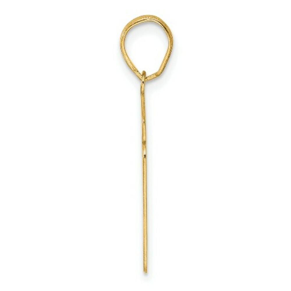 14K Yellow Gold Polished Script Number 91 Pendant