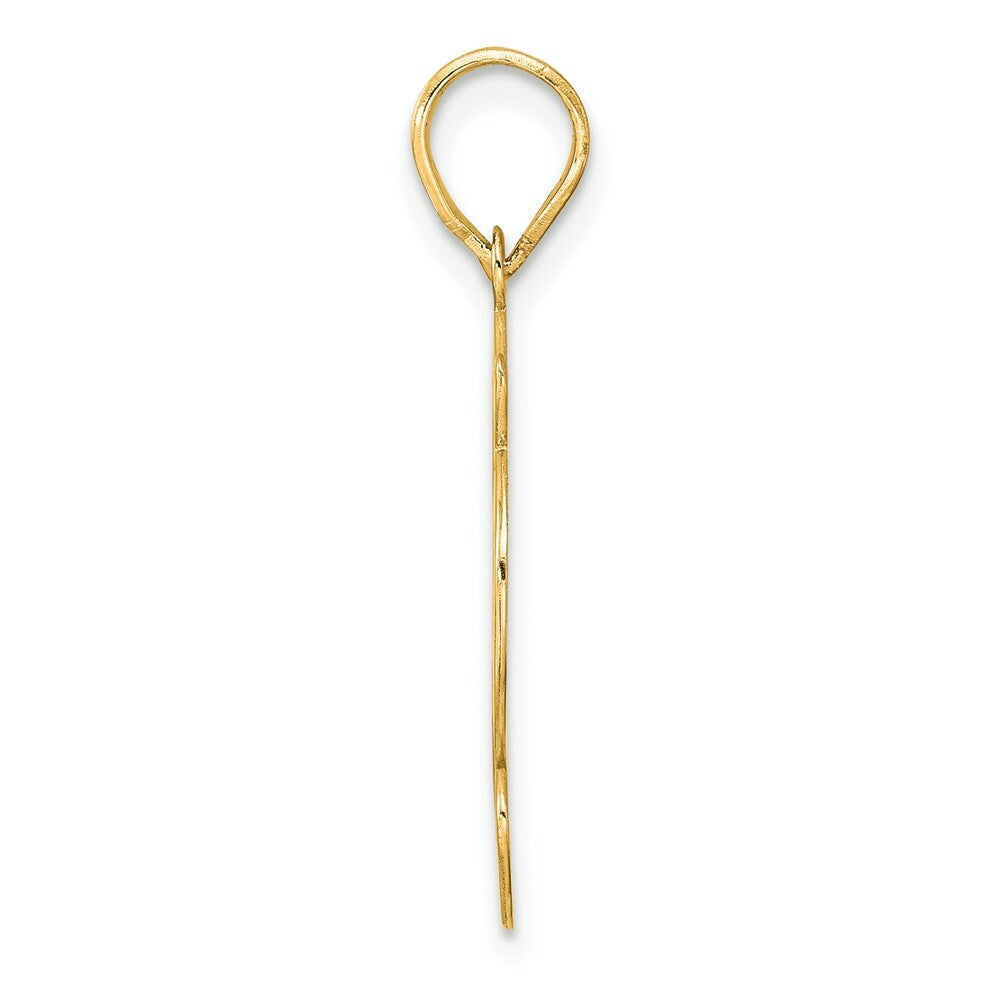 14K Yellow Gold Polished Script Number 92 Pendant