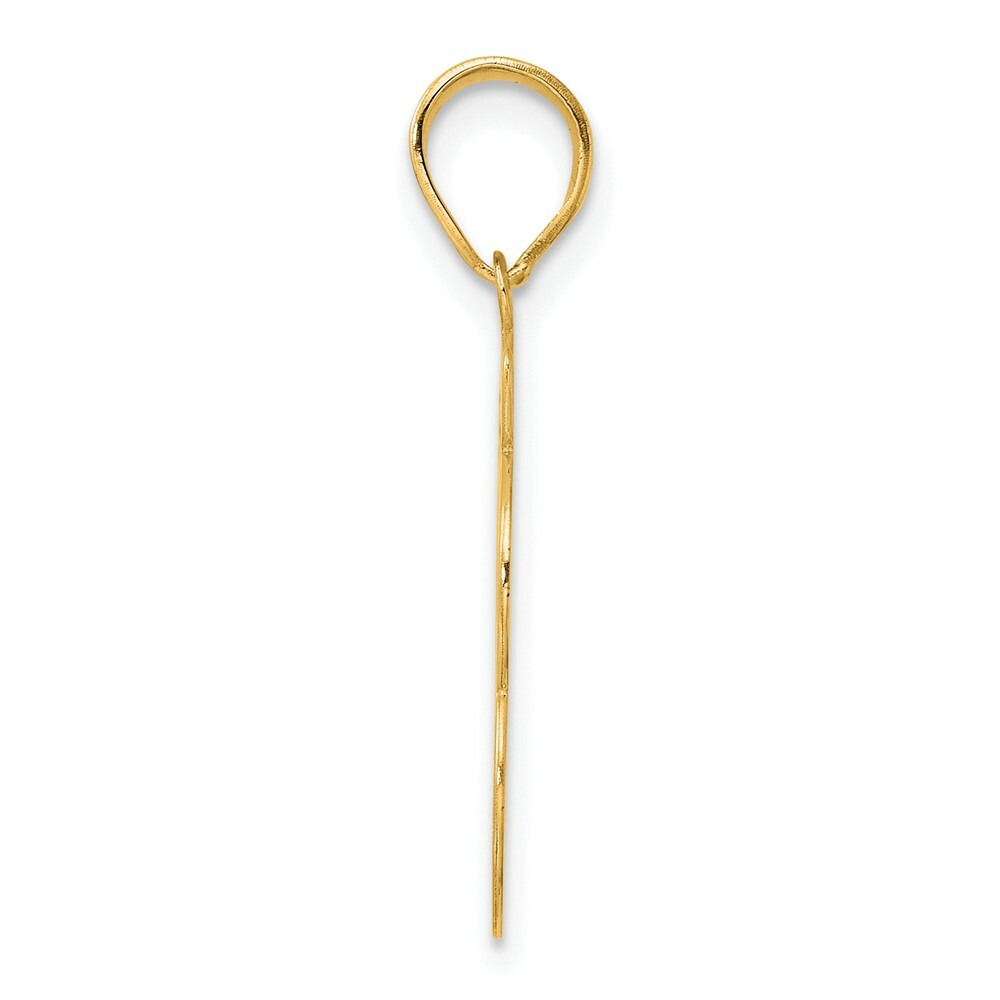 14K Yellow Gold Polished Script Number 93 Pendant