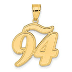 Load image into Gallery viewer, 14K Yellow Gold Polished Script Number 94 Pendant
