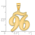 Load image into Gallery viewer, 14K Yellow Gold Polished Script Number 96 Pendant
