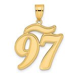 Load image into Gallery viewer, 14K Yellow Gold Polished Script Number 97 Pendant
