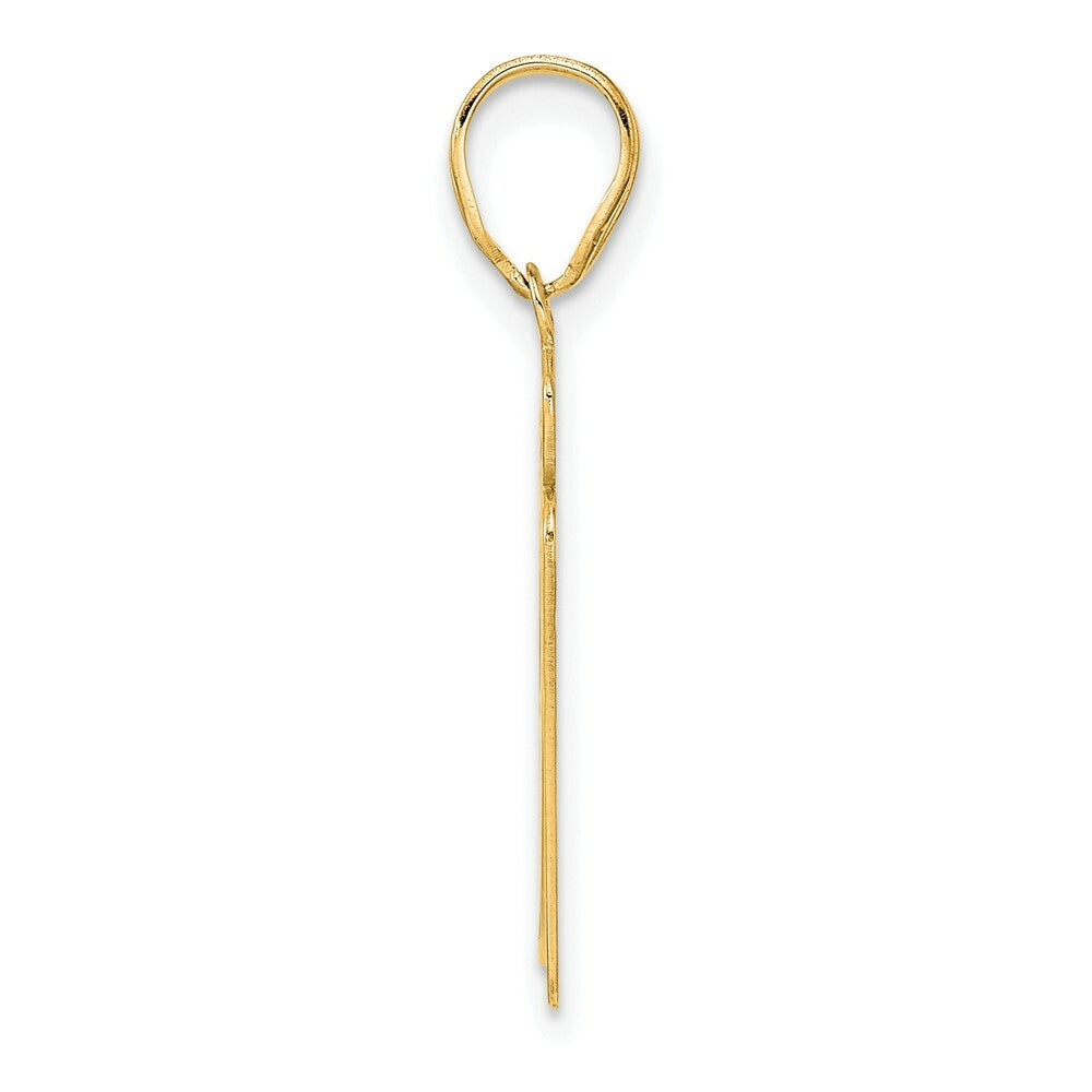 14K Yellow Gold Polished Script Number 97 Pendant
