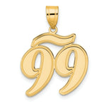 Load image into Gallery viewer, 14K Yellow Gold Polished Script Number 99 Pendant
