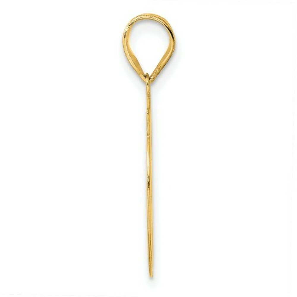 14K Yellow Gold Polished Script Number 99 Pendant