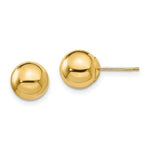 Load image into Gallery viewer, 14K Yellow Gold Madi K Polished 8mm Ball Post Earrings
