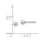 Load image into Gallery viewer, 14K White Gold Madi K Polished 3mm Ball Post Earrings
