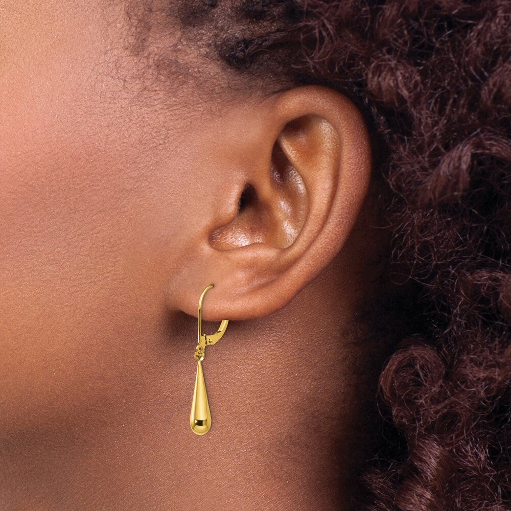 14K Yellow Gold Madi K Tear Drop Dangle Earrings