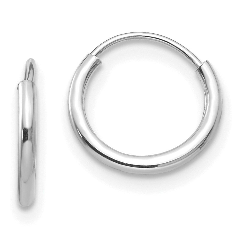14k White Gold Madi K 3-Pair Set - Endless Hoop Earrings