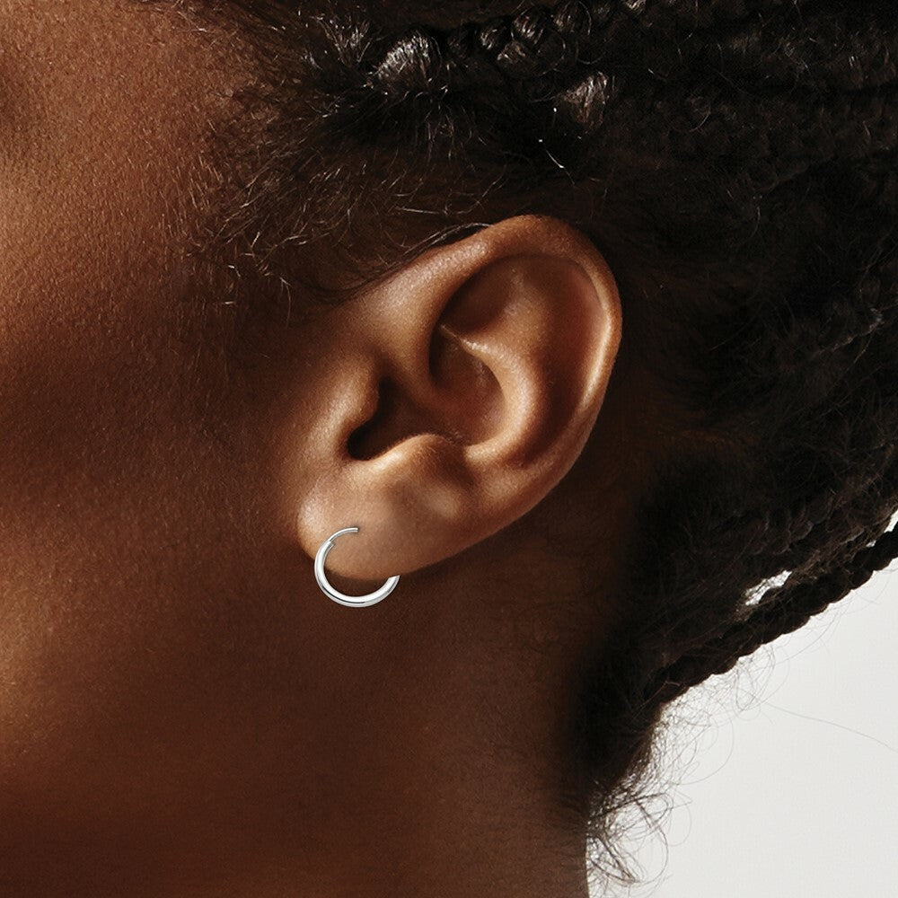 14k White Gold Madi K 3-Pair Set - Endless Hoop Earrings