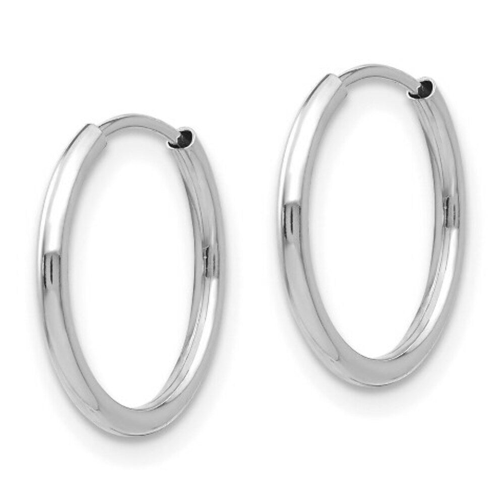14k White Gold Madi K 3-Pair Set - Endless Hoop Earrings