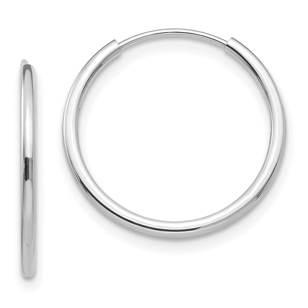 14k White Gold Madi K 3-Pair Set - Endless Hoop Earrings