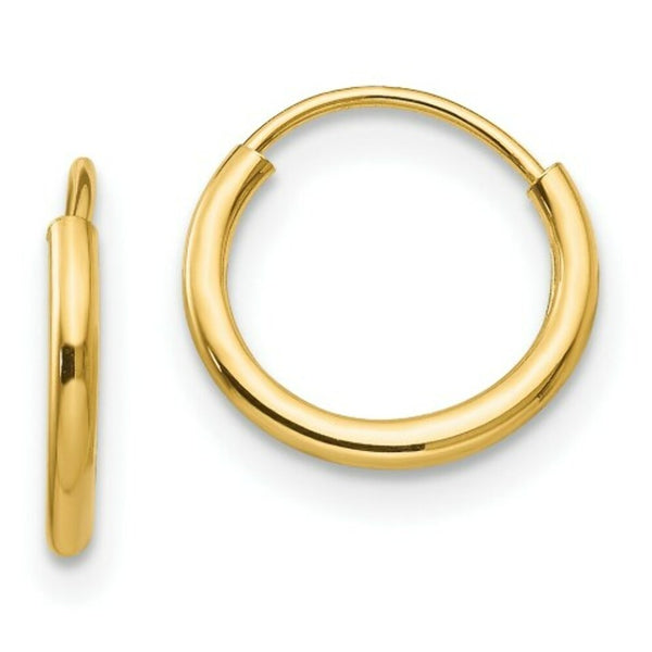 14K Yellow Gold Madi K Polished 3-Pair Set - Endless Hoop Earrings