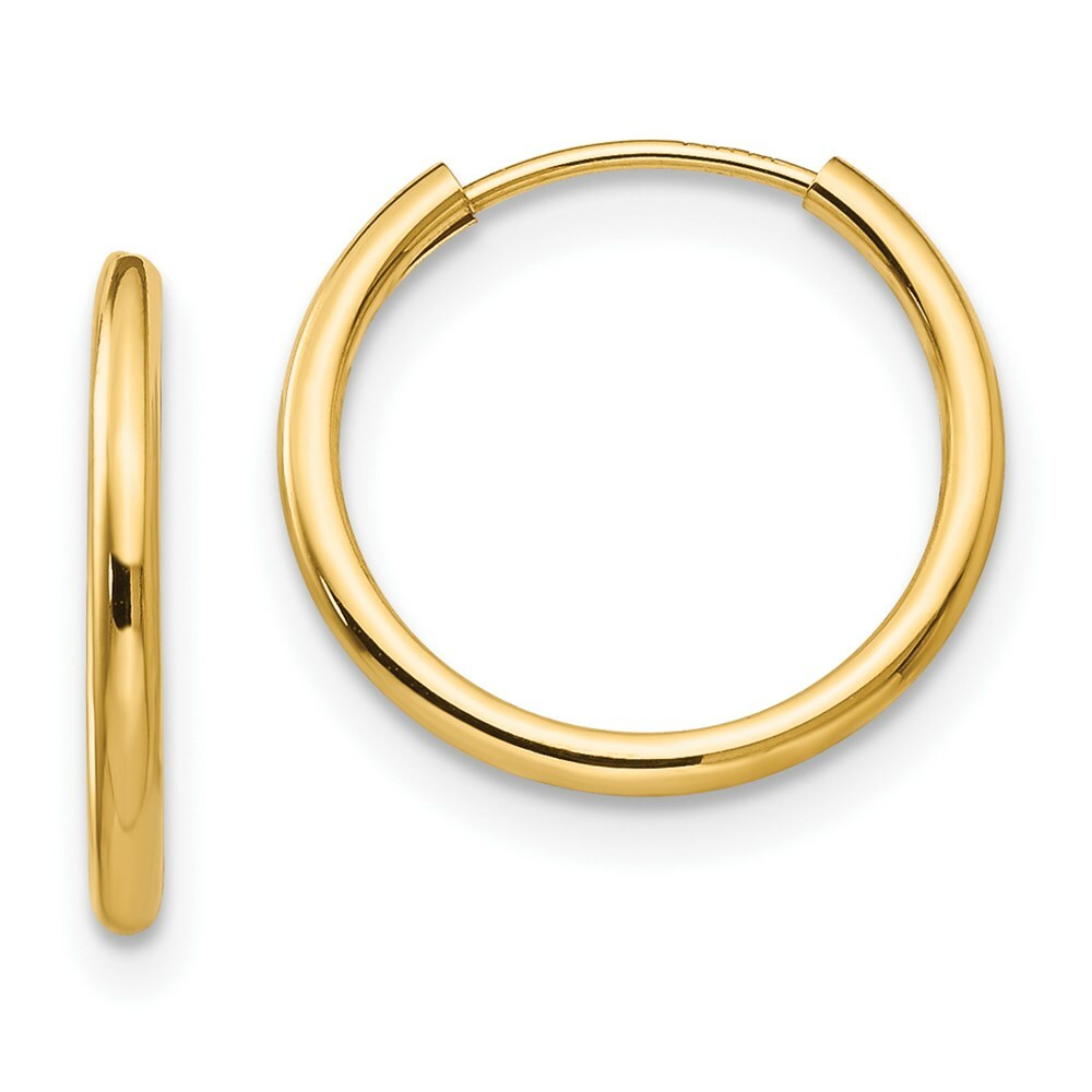 14K Yellow Gold Madi K Polished 3-Pair Set - Endless Hoop Earrings