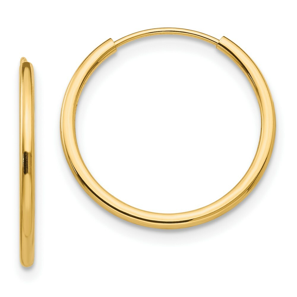 14K Yellow Gold Madi K Polished 3-Pair Set - Endless Hoop Earrings