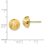 Load image into Gallery viewer, 14K Yellow Gold Madi K Polished &amp; Diamond-Cut 9mm Button Post Earrings
