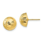 Load image into Gallery viewer, 14K Yellow Gold Madi K Polished &amp; Diamond-Cut 10mm Button Post Earrings

