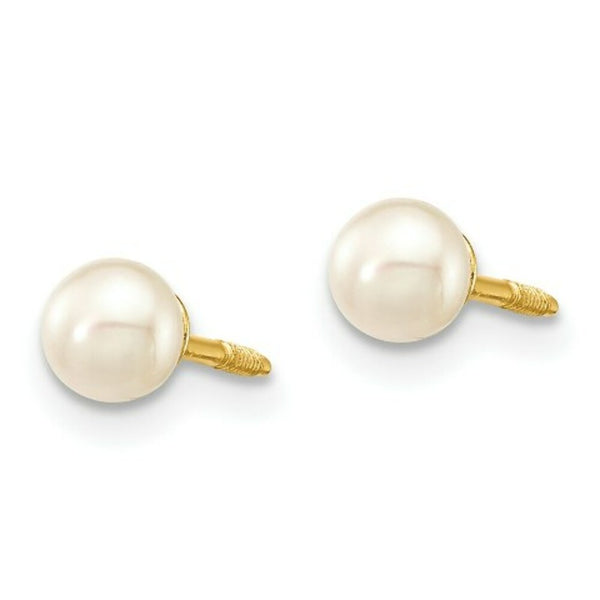 14K Yellow Gold Madi K Baby Freshwater Cultured Pearl Set - 5.5 Bracelet & Screwback Earrings