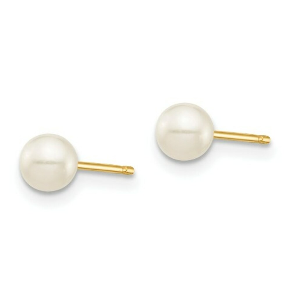 14K Yellow Gold Madi K 4mm FW Cultured Pearl Earrings