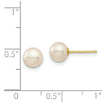 Load image into Gallery viewer, 14K Yellow Gold Madi K 6mm FW Cultured Pearl Earrings
