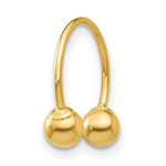 Load image into Gallery viewer, 14K Yellow Gold Madi K Single Beaded Half Hoop Screwback Earring
