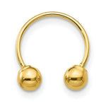 Load image into Gallery viewer, 14K Yellow Gold Madi K Single Beaded Half Hoop Screwback Earring
