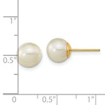 Load image into Gallery viewer, 14K Yellow Gold Madi K 7mm FW Cultured Pearl Earrings
