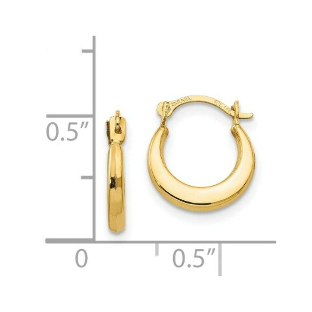 14K Yellow Gold Madi K Small 7mm Hoop Earrings