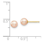 Load image into Gallery viewer, 14K Yellow Gold Madi K 5.5mm Pink FW Cultured Pearl Earrings
