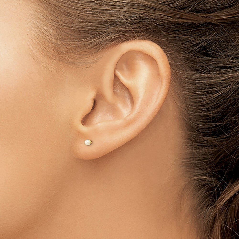 14K Yellow Gold Madi K 2-3mm FW Cultured Pearl Earrings