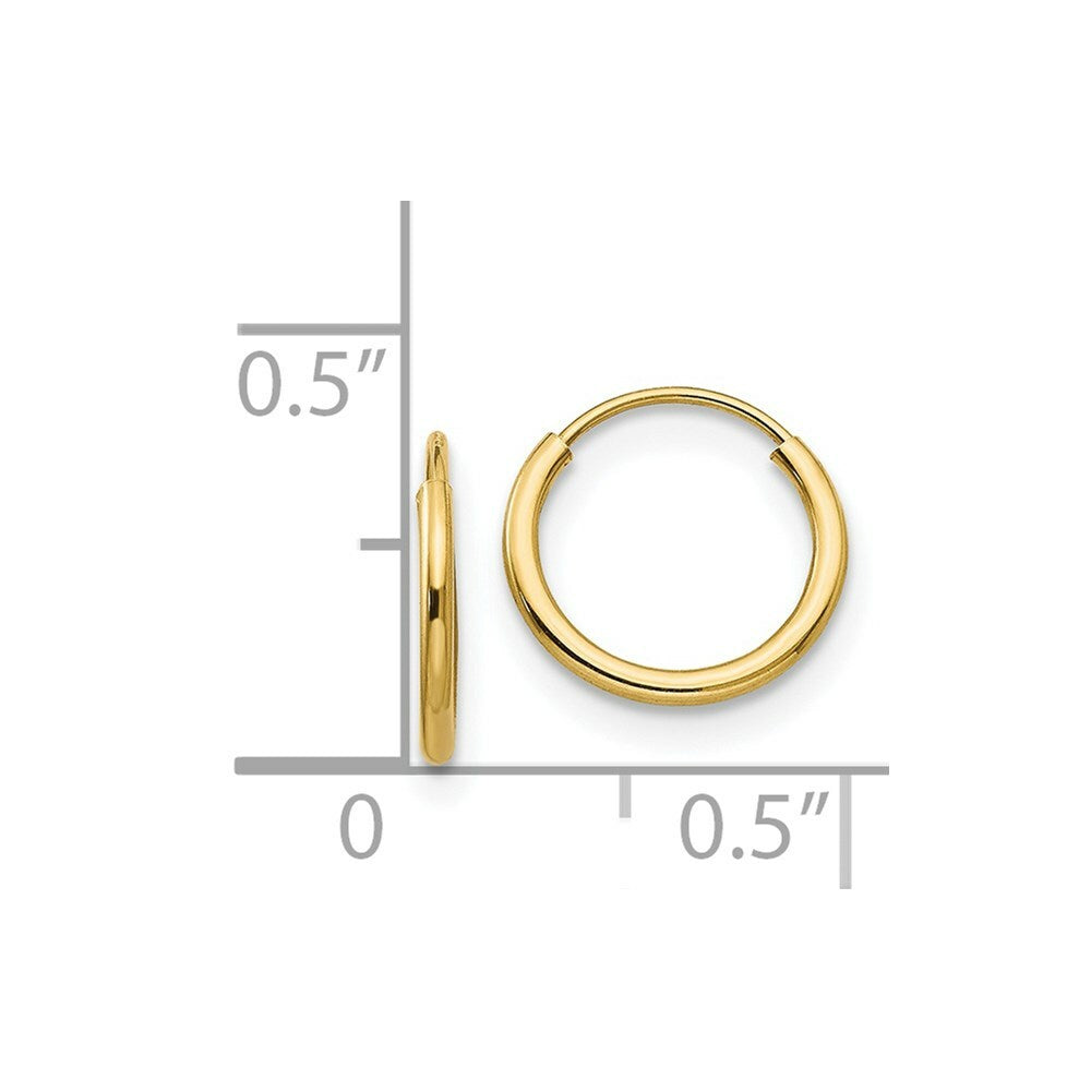 14K Yellow Gold Madi K Endless 8mm Hoop Earrings