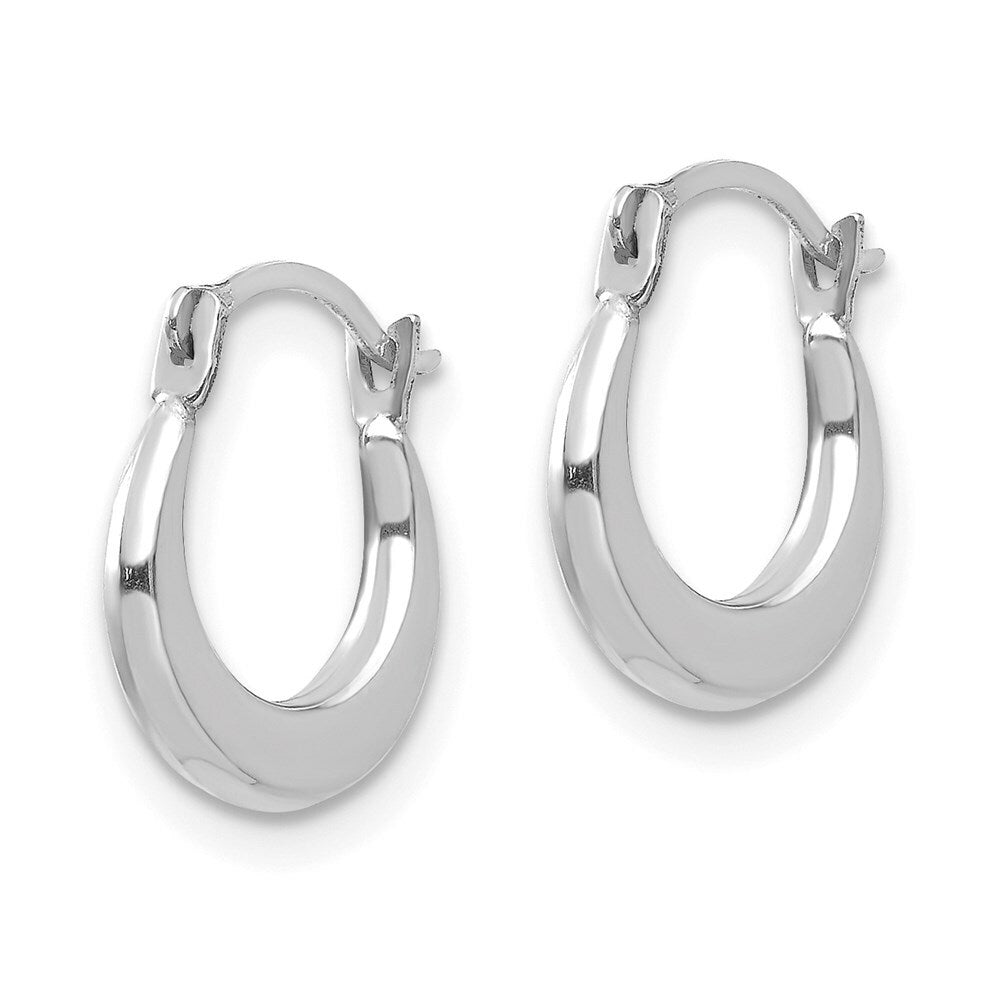 14K White Gold Madi K 7mm Hoop Earrings