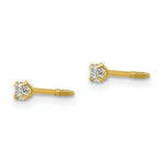 Load image into Gallery viewer, 14K Yellow Gold Madi K 2.25mm CZ Baby Earrings
