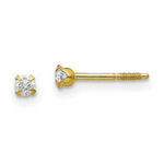 Load image into Gallery viewer, 14K Yellow Gold Madi K 2.25mm CZ Baby Earrings
