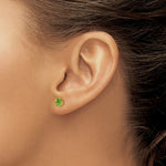 Load image into Gallery viewer, 14K Yellow Gold Madi K 5mm Synthetic August Birthstone Earrings
