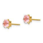 Load image into Gallery viewer, 14K Yellow Gold Madi K 5mm Synthetic October Birthstone Earrings
