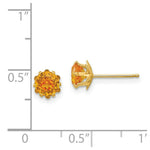 Load image into Gallery viewer, 14K Yellow Gold Madi K 5mm Synthetic November Birthstone Earrings
