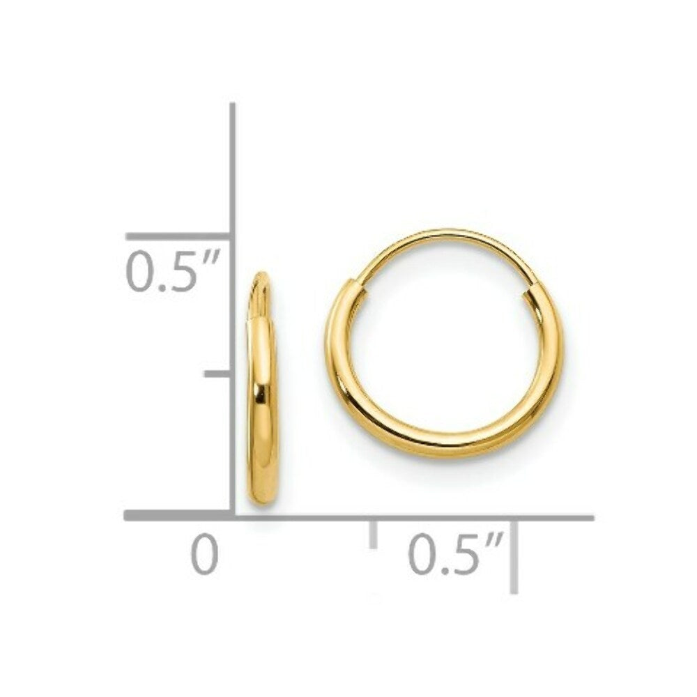 14K Yellow Gold Madi K Endless 8mm Hoop Earrings