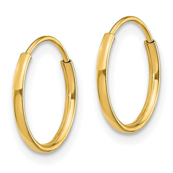 14K Yellow Gold Madi K Endless 12mm Hoop Earrings