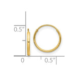 Load image into Gallery viewer, 14K Yellow Gold Madi K Endless 12mm Hoop Earrings
