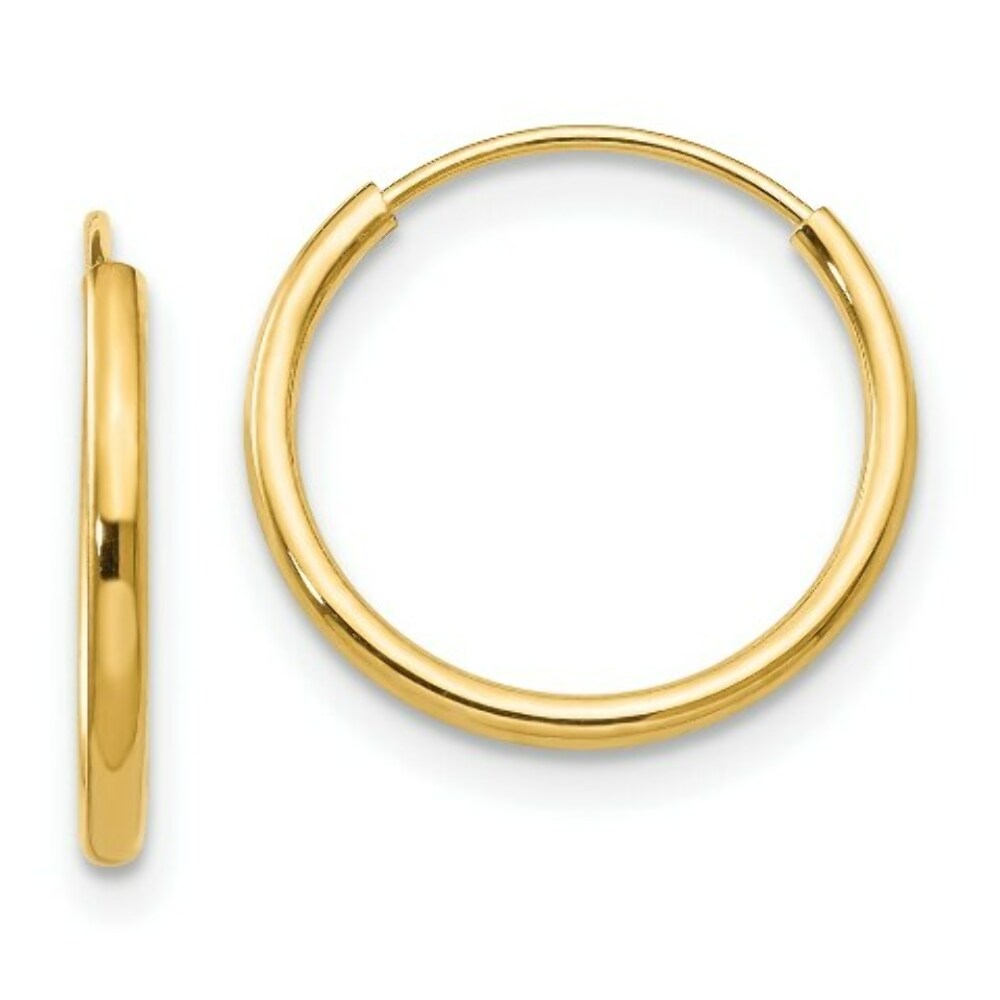 14K Yellow Gold Madi K Collection Endless Hoop Earrings