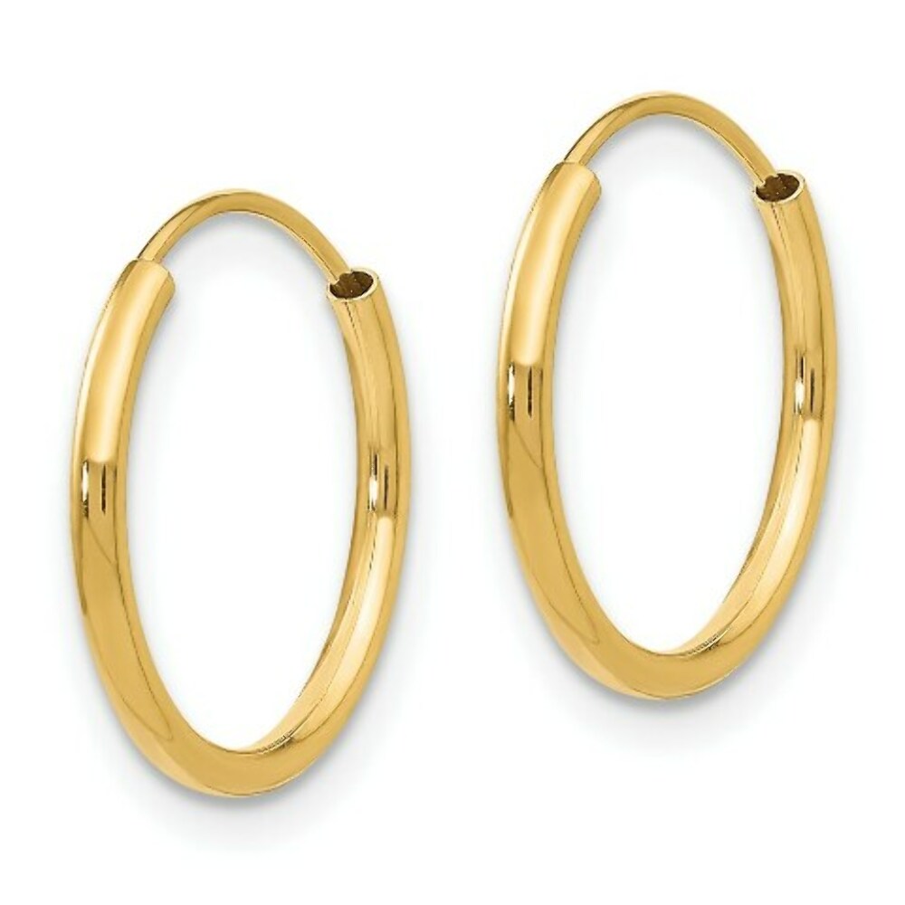 14K Yellow Gold Madi K Collection Endless Hoop Earrings