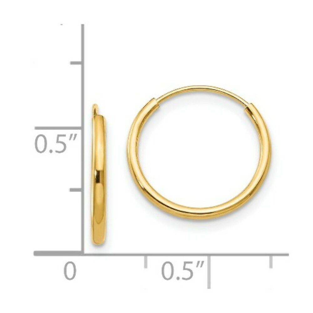 14K Yellow Gold Madi K Collection Endless Hoop Earrings