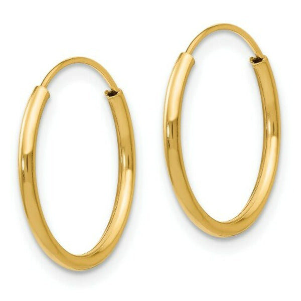 14K Yellow Gold Madi K Collection Endless Hoop Earrings