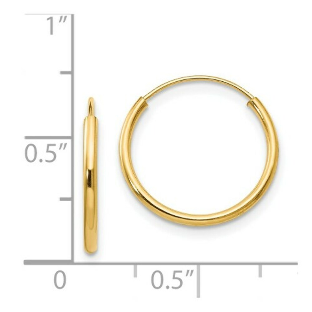 14K Yellow Gold Madi K Collection Endless Hoop Earrings