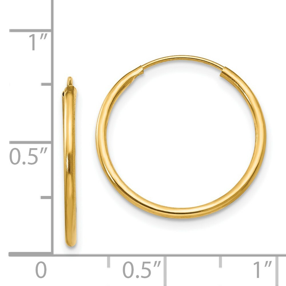 14K Yellow Gold Madi K Collection Endless Hoop Earrings