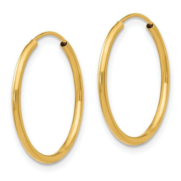 14K Yellow Gold Madi K Collection Endless Hoop Earrings