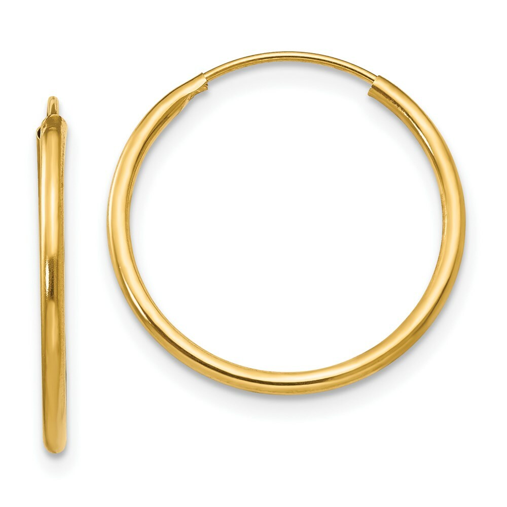 14K Yellow Gold Madi K Collection Endless Hoop Earrings